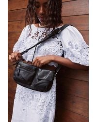Free People - Wade Leather Sling At In Black - Lyst