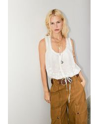 Free People - Cherry Scallop Top - Lyst