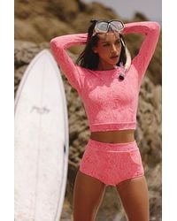 Seea - Palomar Uv Protection Crop Top Rashguard - Lyst