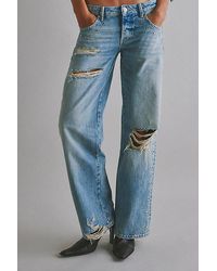 Free People - Tennessee Low-Rise Boyfriend Studded Jeans - Lyst