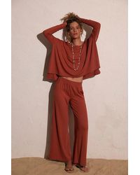 Free People - Good Feels Long Pant Set - Lyst