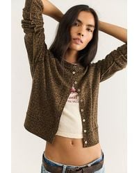 Free People - Nocturnal Patterned Cashmere Cardi - Lyst