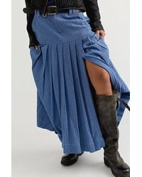 Free People - 53Rd Street Tailored Maxi Skirt - Lyst