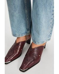 Free People - Roxi Metal Tip Mules - Lyst