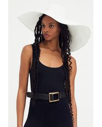 Free People - Shady Character Packable Wide Brim Hat At In White - Lyst