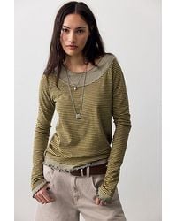 Free People - Two's A Charm Stripe Long Sleeve Top - Lyst