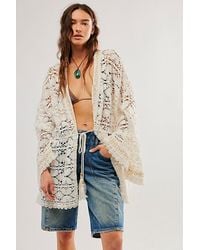 Free People - Bell Sleeve Lace Kimono - Lyst