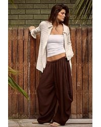 free-est - Sandshell Linen Carlie Pants By - Lyst