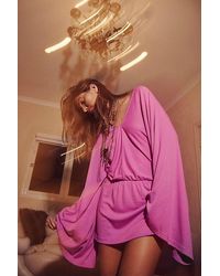 Free People - Good Feels V-Neck Mini Dress - Lyst