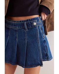 Free People - We The Free Stephie Denim Skort - Lyst