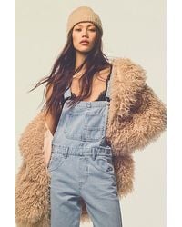 Free People - Ziggy Denim Overalls At Free People In Bleu Moon, Size: Large - Lyst