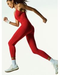 Free People Side To Side Performance Onesie - Red