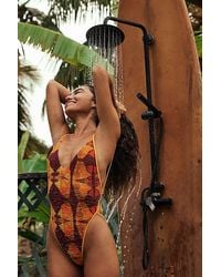 Free People - Free-est Amber Printed One-piece Swimsuit - Lyst