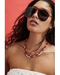 Free People - Ventura Oversized Aviator Sunglasses - Lyst