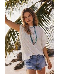Free People - Single Strand Beaded Necklace At In Turquoise - Lyst