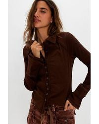 Free People - Happy Valley Button Down Shirt - Lyst