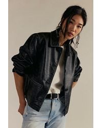 Free People - Hera Vegan Leather Jacket - Lyst
