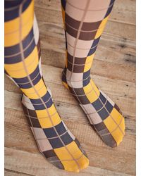 Free people cher plaid tights Clearance