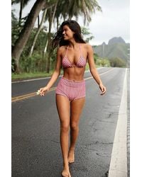 Rhythm - Terry High-Waisted Boyshort Bikini Bottoms - Lyst