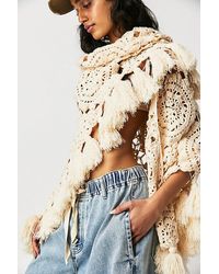 Free People - Sunny Day Crochet Shawl At In Ivory - Lyst
