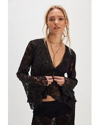 Free People - Whispering Love Lace Top - Lyst