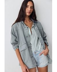 Free People - Lemon Denim Jacket - Lyst