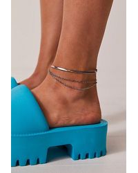 Free People - Everything I Wanted Anklet At In Silver Turq - Lyst