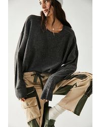 Free People - Luna Pullover At In Charcoal Heather, Size: Xs - Lyst