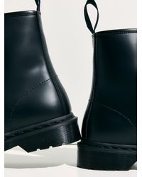 Free People Leather Dr. Martens Sinclair Zip Front Boots in Black 