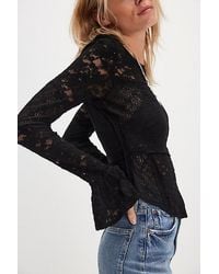 Free People - Lace Layering Long Sleeve - Lyst