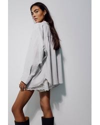 Free People - Sabine Striped Linen Button Down Top - Lyst