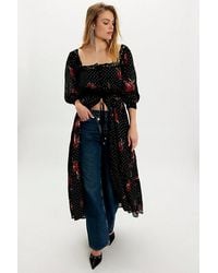 Free People - Morning Meadows Long-Sleeve Maxi Dress - Lyst