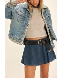 Free People - Paradise Found Denim Skort - Lyst