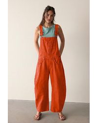 Free People - Good Luck Barrel Dungarees - Lyst