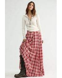 Free People - Ives Mid-Rise Pull-On Maxi Skirt - Lyst