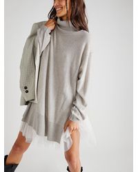 Free People We The Free Jessie Cashmere Tunic in Blue | Lyst Canada