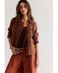 Free People - Lotty Jacquard Band Jacket - Lyst