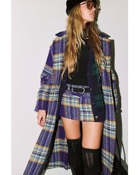 Free People - Mille-Fleurs Plaid Micro Skirt - Lyst