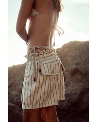 Free People - Effie Striped Shorts - Lyst