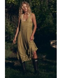 Intimately By Free People - Voile And Lace Midi Slip Dress By - Lyst