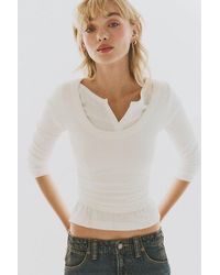 Intimately By Free People - End Game Pointelle Baby Henley By - Lyst