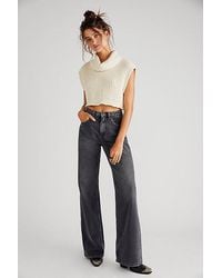 Free People - Tinsley Baggy High-rise Jeans At Free People In Blowout Black, Size: 31 - Lyst