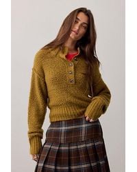 Free People - Tucked Henley Pullover - Lyst