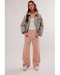 Agolde - Low-rise Baggy Jeans At Free People In Pink Salt, Size: 27 - Lyst