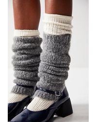 Free People - Ballet School Leg Warmers At In Charcoal - Lyst