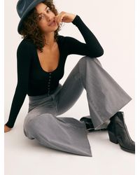 Free People Just Float On Flare Jeans - Grey