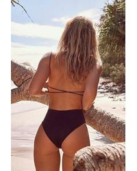 Ziah - Fine Strap One-piece Swimsuit At Free People In Black, Size: Us 10 - Lyst