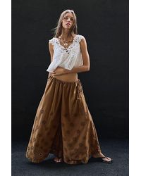 Free People - Sweet Serenade Pull-On Wide-Leg Pants - Lyst
