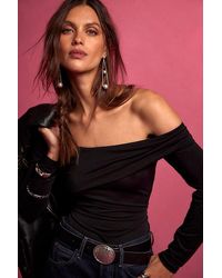 Free People - Cupro Jeni Off-The-Shoulder Long Sleeve Top - Lyst