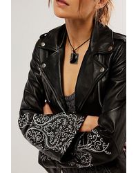 Urban Outfitters - Bell Sleeve Moto Jacket At Free People In Black, Size: Small - Lyst